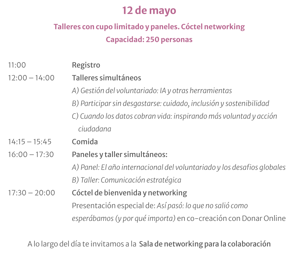 Agenda 12 de mayo