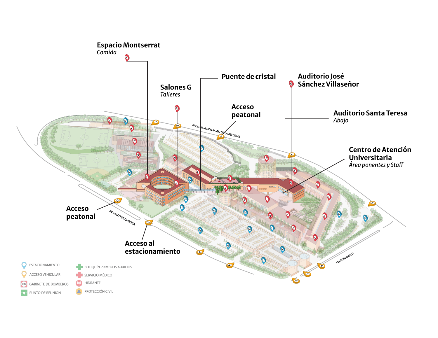 Mapa interno de la universidad iberoamericana